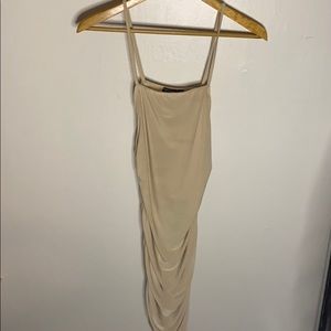 Long white bodycon dress